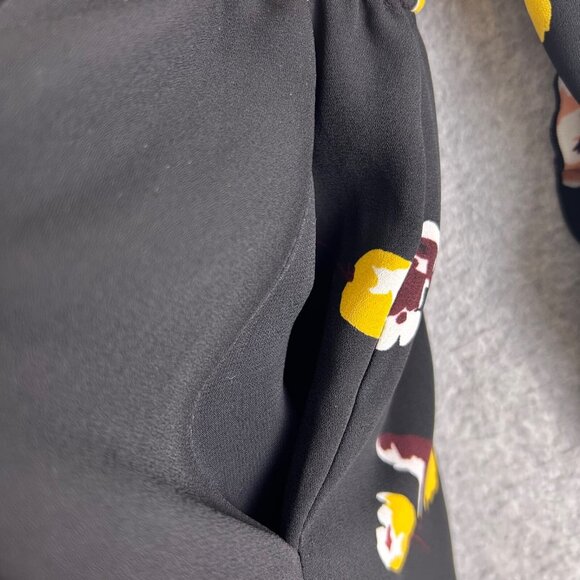 1. State Romper Womens Medium Black Floral Ruffle V-Neck Long Sleeves Casual NWT - Picture 12 of 15